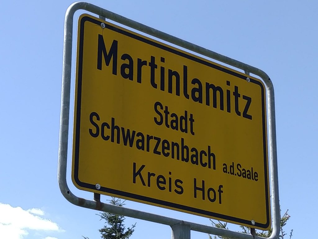Martinlamitz Ortsschild Martinlamitz
